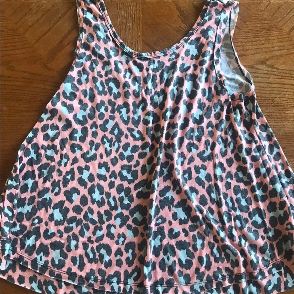 Babydoll leopard tank top